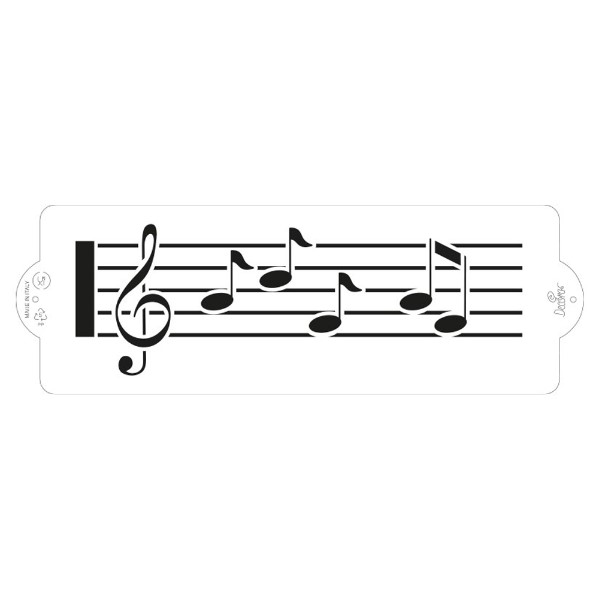 Stencil decorativo Spartito musicale in materiale plastico
