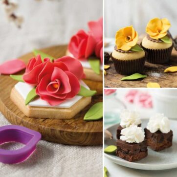 Set di 8 tagliapasta ed 1 tool. Decora le tue creazioni con i fiori Autunnali