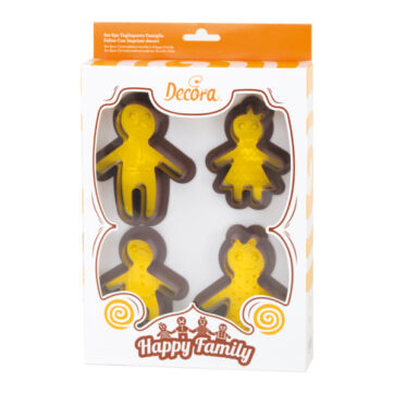Set 8 pezzi tagliapasta con impressione della Gingerbread family