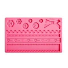 Tappetino In Silicone Bottoni. Dimensione: 20x13 cm