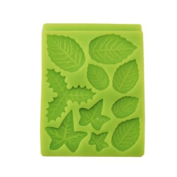 Tappetino In Silicone Foglie. Dimensione delle foglie: da 1,5 a 4 cm