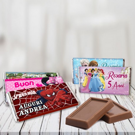 Mini kit segna libro e tavoletta di cioccolato personalizzata