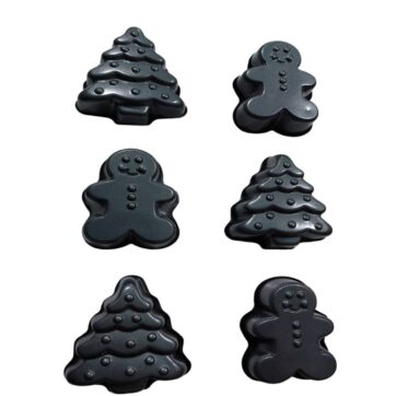 Mini Cake Pan-Teglia Decori Natale Gingerbread Albero 6 Cavità