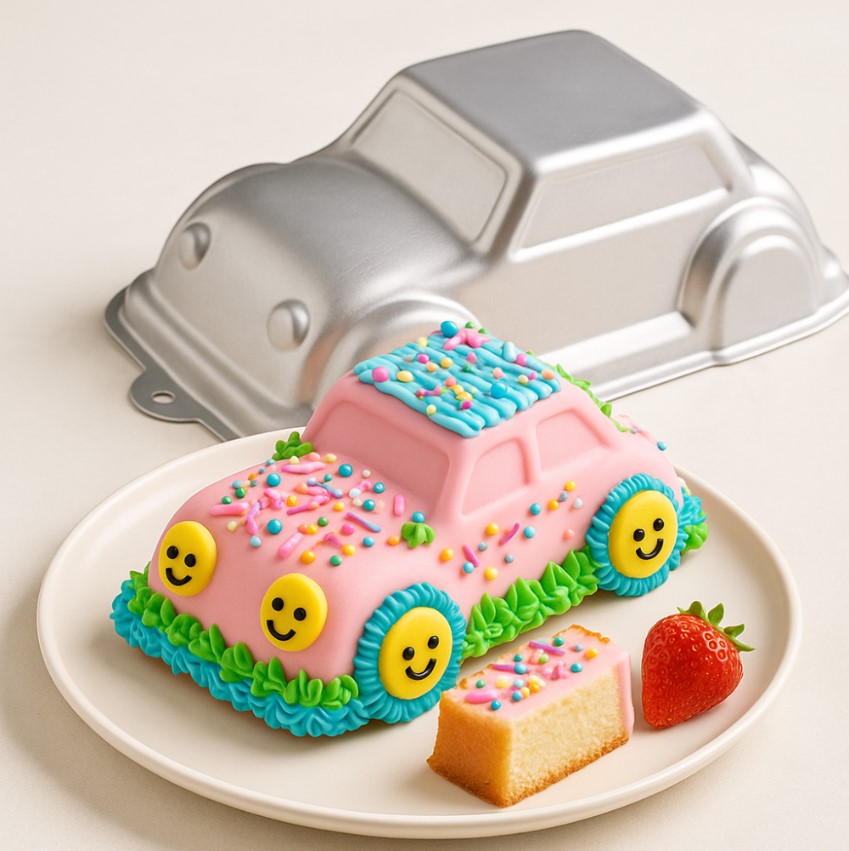 Teglia Per Torta Auto 3D - 26 x 14 x 7,5 Cm