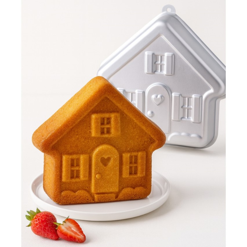 Teglia Per Torta Casetta 3D - 22 x 20,5 x 6,5 Cm