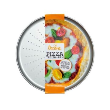 Teglia per pizza tonda e forata da Ø32 x h 1,8 cm