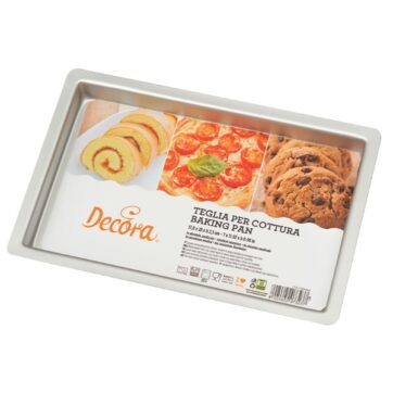 Teglia in alluminio anotizzato con bordi dimensioni 17,8x28x2,5