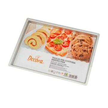 Teglia in alluminio anotizzato con bordi dimensioni 28x38x2,5