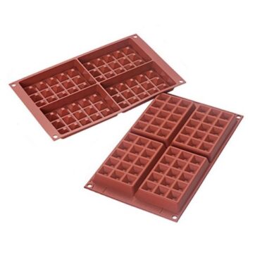 Stampo per dolci in silicone Waffel Dimensione: 130x81 h 17 mm  4pz