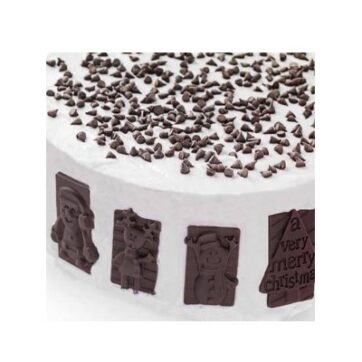 Stampo per cioccolattini in silicone rosso tema natale con 16 cavità da 17 ml