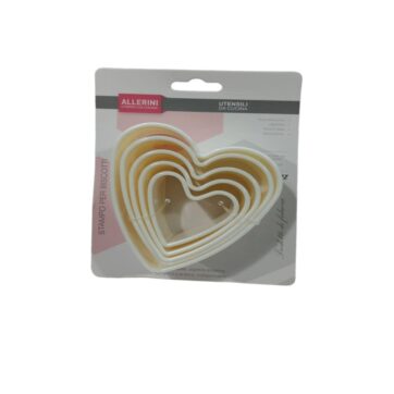 Tagliapasta Per Pasticceria Cuori Set 5 Pezzi - Cake Love